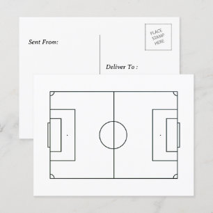 Gepersonaliseerd voetbalveld briefkaart