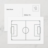 Gepersonaliseerd voetbalveld briefkaart (Voorkant / Achterkant)