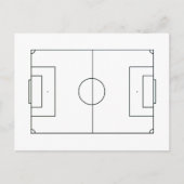 Gepersonaliseerd voetbalveld briefkaart (Voorkant)