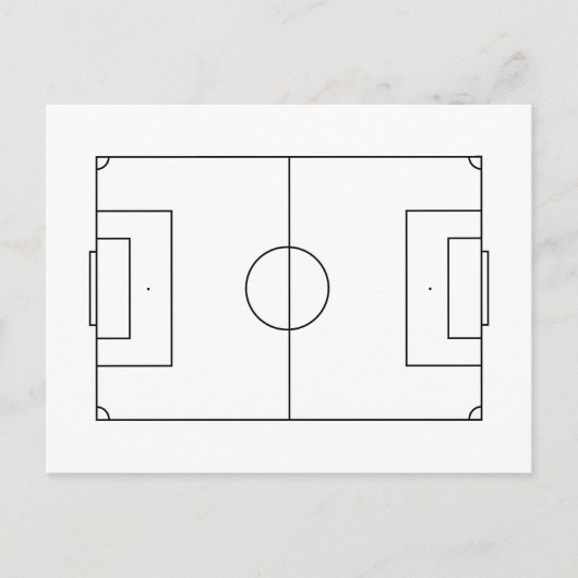 Gepersonaliseerd voetbalveld briefkaart (Voorkant)
