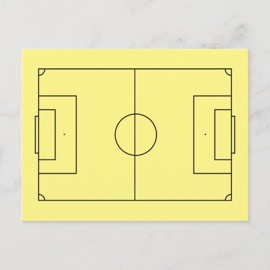 Gepersonaliseerd voetbalveld briefkaart (Voorkant)