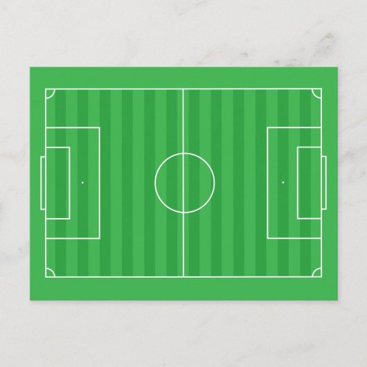 Gepersonaliseerd voetbalveld briefkaart (Voorkant)