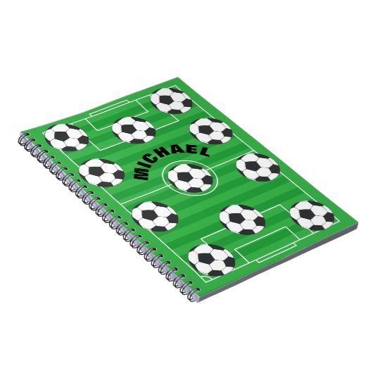 Gepersonaliseerd voetbalveld notitieboek (Rechterzijde)