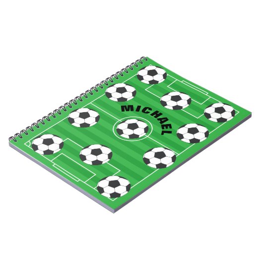 Gepersonaliseerd voetbalveld notitieboek (Linkerzijde)