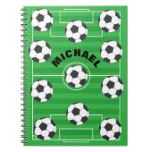 Gepersonaliseerd voetbalveld notitieboek (Voorkant)