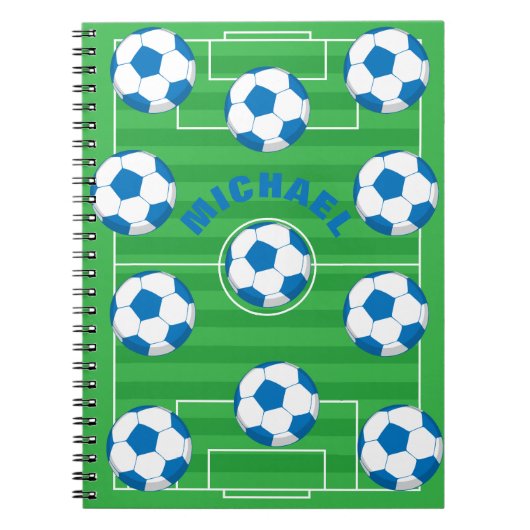 Gepersonaliseerd voetbalveld notitieboek (Voorkant)