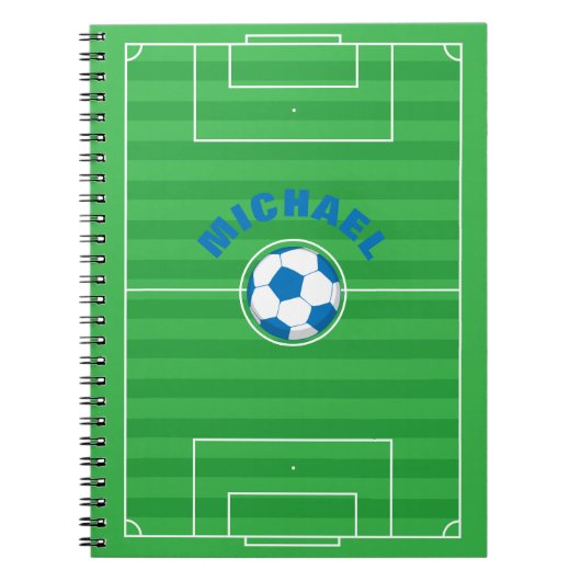 Gepersonaliseerd voetbalveld notitieboek (Voorkant)