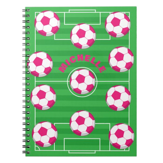 Gepersonaliseerd voetbalveld notitieboek (Voorkant)