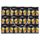 Gepersonaliseerd vogelkarton bier groot cadeauzakje (Achterkant)