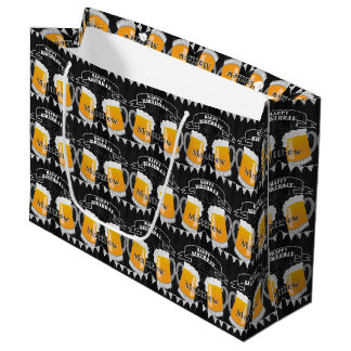 Gepersonaliseerd vogelkarton bier groot cadeauzakje