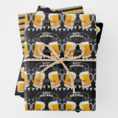 Gepersonaliseerd vogelkarton bier inpakpapier vel (In situ)