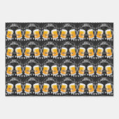 Gepersonaliseerd vogelkarton bier inpakpapier vel (Voorkant)