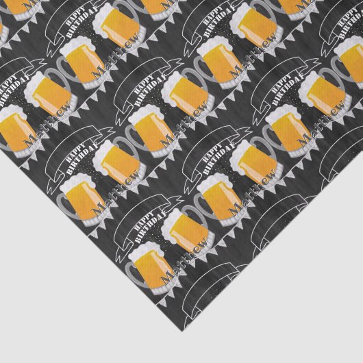 Gepersonaliseerd vogelkarton bier tissuepapier (Detail)