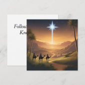Gepersonaliseerd Volg de ster Know The Joy Feestdagenkaart (Voorkant / Achterkant)