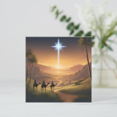 Gepersonaliseerd Volg de ster Know The Joy Feestdagenkaart (Staand voorkant)