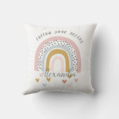 Gepersonaliseerd Volg je droomroze regenboognaam Kussen (Achterkant)
