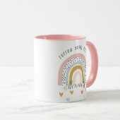 Gepersonaliseerd Volg je droomroze regenboognaam Mok (Voorkant rechts)