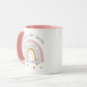 Gepersonaliseerd Volg je droomroze regenboognaam Mok (Voorkant links)