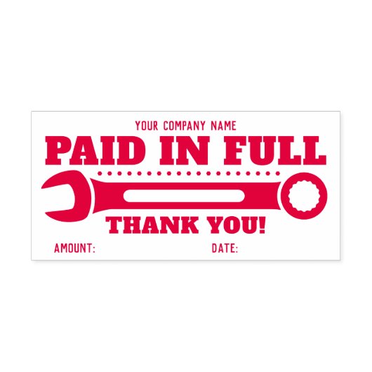 Gepersonaliseerd Volledig bedankt! WRENCH Self-ink Zelfinktende Stempel (Design)