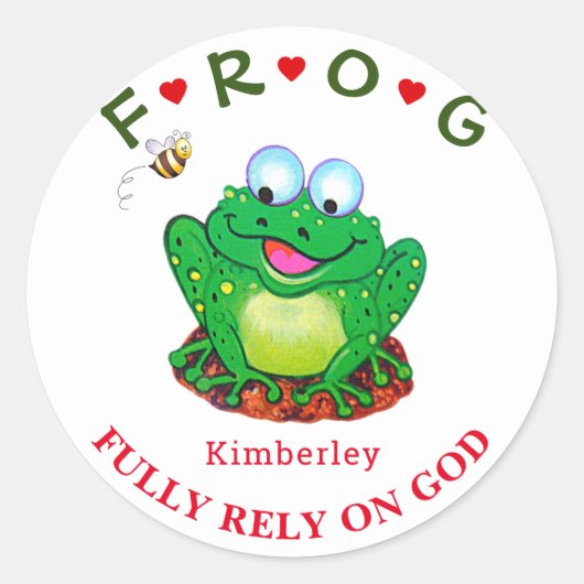 Gepersonaliseerd volledig vertrouwen op de Klassie Ronde Sticker (Voorkant)