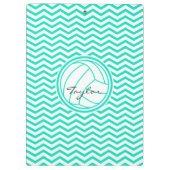 Gepersonaliseerd volleybal; Aqua Green Chevron Klembord (Achterkant)