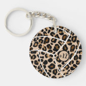 Gepersonaliseerd Volleybal cadeau idee, luipaard Sleutelhanger (Voorkant)