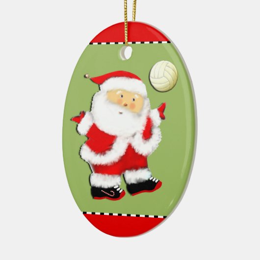 gepersonaliseerd volleybal keramisch ornament (Links)