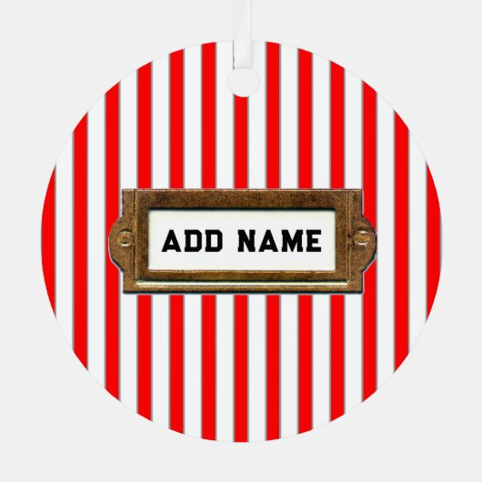 gepersonaliseerd volleybal Kerstmis Metalen Ornament (Achterkant)