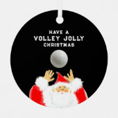 gepersonaliseerd volleybal Kerstmis Metalen Ornament (Voorkant)