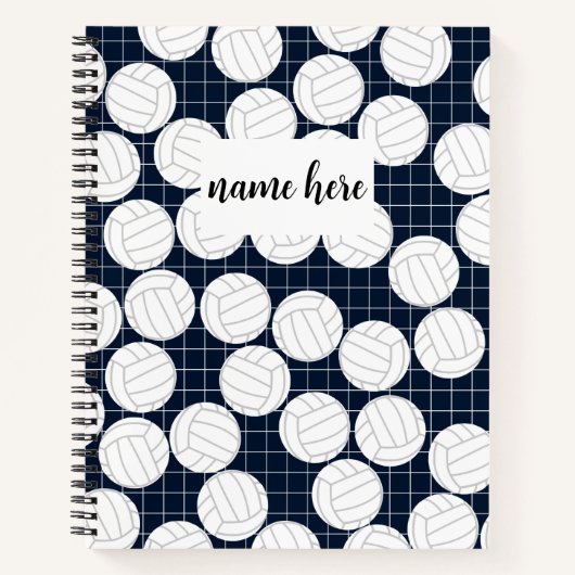 Gepersonaliseerd Volleybal Notitieboek (Voorkant)