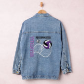 Gepersonaliseerd volleybal - Paarse Denim Jacket (Hangar)