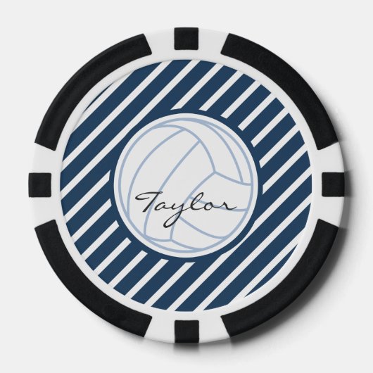 Gepersonaliseerd volleybal poker chips (Voorkant)