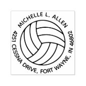 Gepersonaliseerd Volleybal Ronde Terugkeer Adres Zelfinktende Stempel (Design)