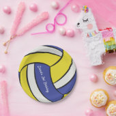 Gepersonaliseerd volleybal verjaardagsthema papieren bordje (Feest)