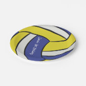 Gepersonaliseerd volleybal verjaardagsthema papieren bordje (Gekanteld)