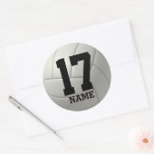Gepersonaliseerd Volleybal (voeg jouw naam en numm Ronde Sticker (Envelop)