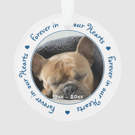 Gepersonaliseerd voor altijd in ons hart Gedeelte Ornament (achterkant)