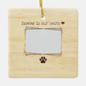 Gepersonaliseerd voor altijd in onze harten Pet Keramisch Ornament (Voorkant)