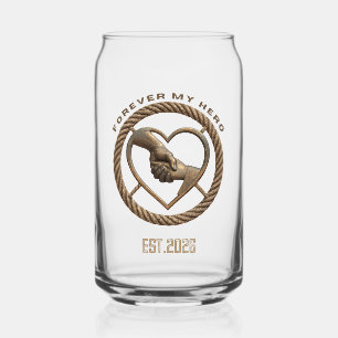 Gepersonaliseerd Voor altijd mijn held Ouder-kind- Blikvorm Glas