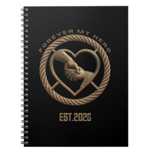 Gepersonaliseerd Voor altijd mijn held Ouder-kind- Notitieboek
