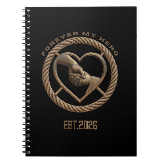 Gepersonaliseerd Voor altijd mijn held Ouder-kind- Notitieboek (Voorkant)