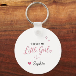 Gepersonaliseerd Voor altijd mijn kleine meisje Sleutelhanger