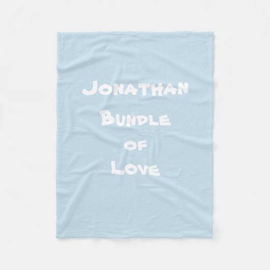 Gepersonaliseerd voor Baby "Bundle of Love" Soft B Fleece Deken (Voorkant)