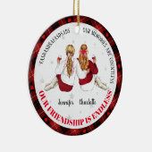 Gepersonaliseerd voor Beste Vriend Kerstmisornamen Keramisch Ornament (Rechts)