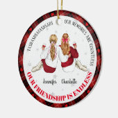 Gepersonaliseerd voor Beste Vriend Kerstmisornamen Keramisch Ornament (Links)