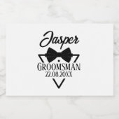 Gepersonaliseerd voor Bruidsjonker Likeurfles Etiket (Enkel label)