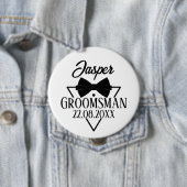 Gepersonaliseerd voor Bruidsjonker Ronde Button 4,0 Cm (In situ)