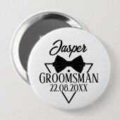 Gepersonaliseerd voor Bruidsjonker Ronde Button 4,0 Cm (Voorkant /achterkant)