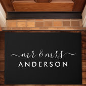 Gepersonaliseerd voor de heer en mevrouw Black Pas Deurmat