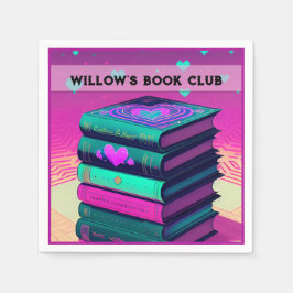 Gepersonaliseerd voor de liefde van roze boeken servet